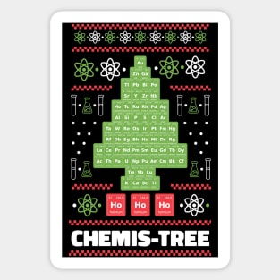 Periodic Table Chemis-Tree Ugly Christmas Sweater design Sticker